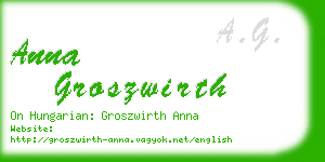 anna groszwirth business card